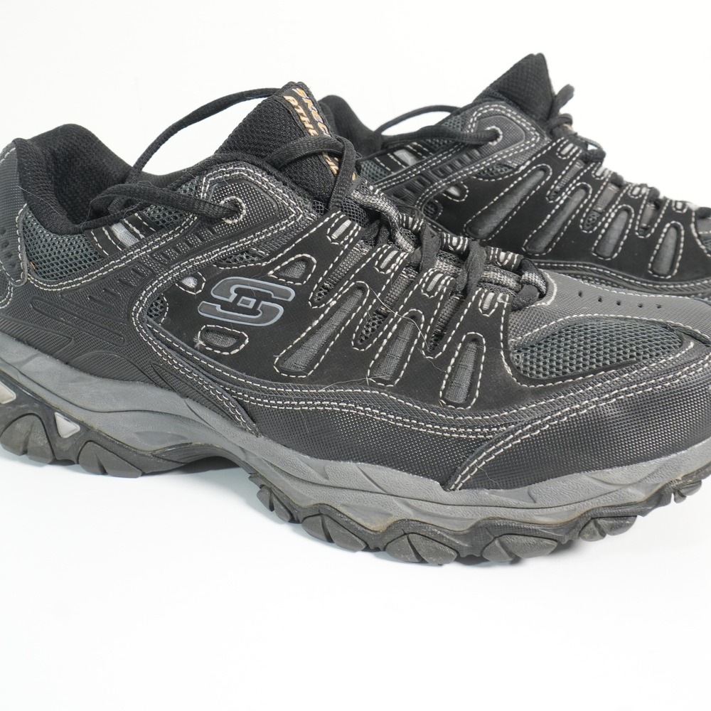 Skechers After Burn Sneakers Mens 10.5 Black Extra Wide Fit Memory Foam 50125EWW - Picture 2 of 9